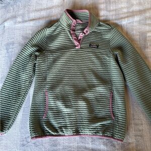 L.L. Bean Women's Olive and Pink Sweater